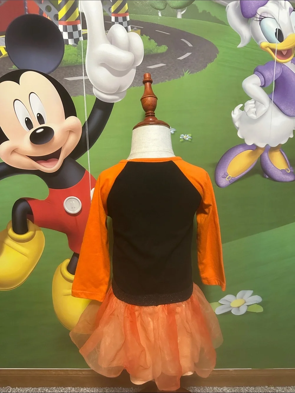 Kids Orange Pumpkin Tutu Costume Top - Halloween